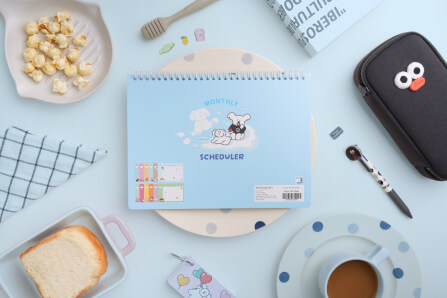 สมุดแพลนเนอร์ Ropamoda X Romane Monthly Planner สีฟ้า_3